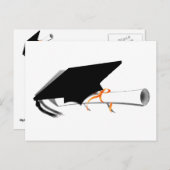 Afstudeerkaart met diploma aankondigingskaart (Voorkant / Achterkant)