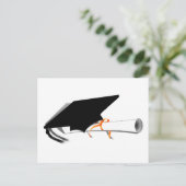 Afstudeerkaart met diploma aankondigingskaart (Staand voorkant)