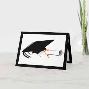 Afstudeerkaart met diploma kaart