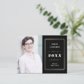 Afstudeerkaart met hippe rand briefkaart (Staand voorkant)