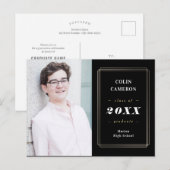 Afstudeerkaart met hippe rand briefkaart (Voorkant / Achterkant)