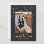 Afstudeerkaart met hoeden en confetti kaart (Voorkant)