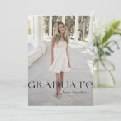 Afstudeerkaart unieke scriptkaart 5 foto's kaart (Staand voorkant)