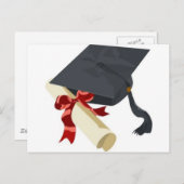 Afstudeerkap en diploma aankondigingskaart (Voorkant / Achterkant)