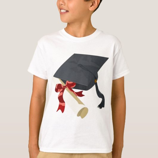 Afstudeerkap en diploma t-shirt (Voorkant)