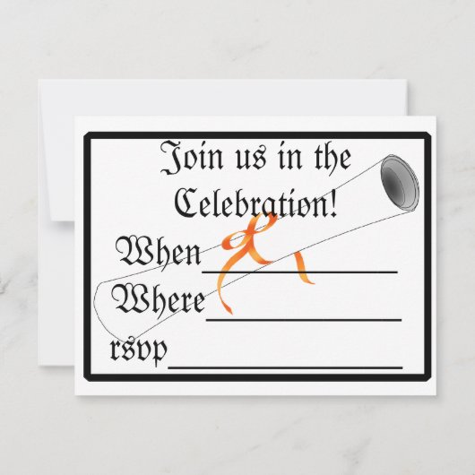 Afstudeerkap met diploma kaart (Achterkant)