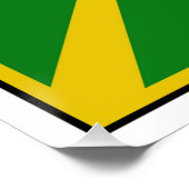 Afstudeerkap - Schoolkleuren - Goud en groen Poster (Hoek)