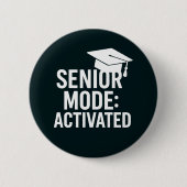 Afstudeerkapje quote grappig zwart ronde button 5,7 cm (Voorkant)