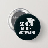 Afstudeerkapje quote grappig zwart ronde button 5,7 cm (Voorkant /achterkant)