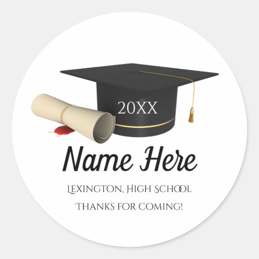 Afstudeerklas 2024 Favor Sticker Zegels (Voorkant)