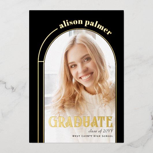 AFSTUDEERKLAS 2025 eindexamenfoto Folie Uitnodiging (Voorkant)