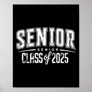 Afstudeerklas 2025 Senior 2025 Vintage Afstuderen Poster