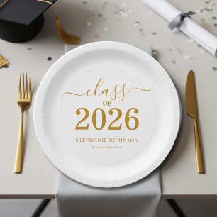 Afstudeerklas 2026 Gouden Schrift Graduatie Papieren Bordje