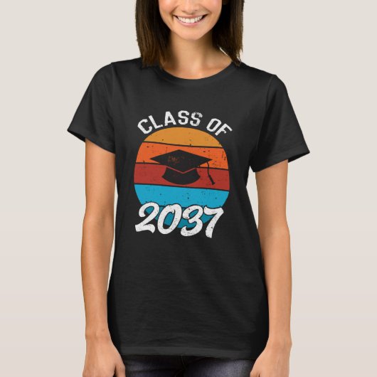 Afstudeerklas 2037 Kleuterschool Afgestudeerd Afst T-shirt (Voorkant)