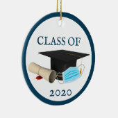 Afstudeerklas Coronavirus Mondmasker Covid 2020 Keramisch Ornament (Rechts)