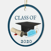 Afstudeerklas Coronavirus Mondmasker Covid 2020 Keramisch Ornament (Links)