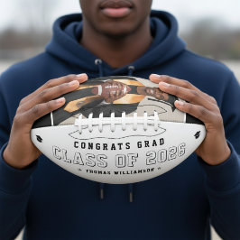 Afstudeerklas foto gefeliciteerd zwart & wit american football
