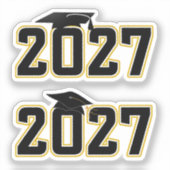 Afstudeerklas Lettermen 2027 Sticker (Voorkant)