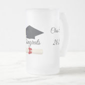 Afstudeerklas van 2020 matglas bierpul (Voorkant rechts)