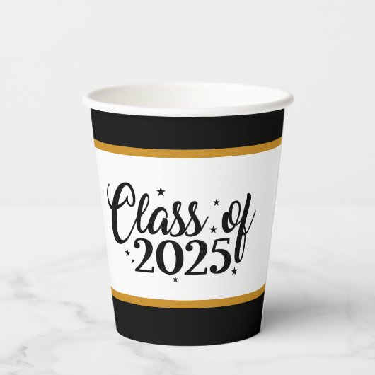 Afstudeerklas van 2025 papieren bekers (Achterkant)