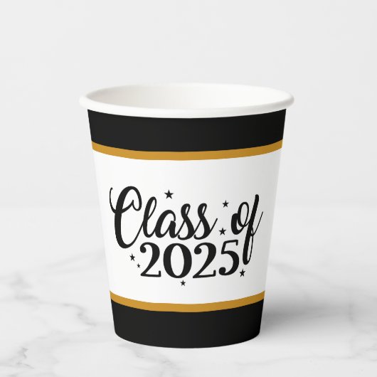 Afstudeerklas van 2025 papieren bekers (Voorkant)