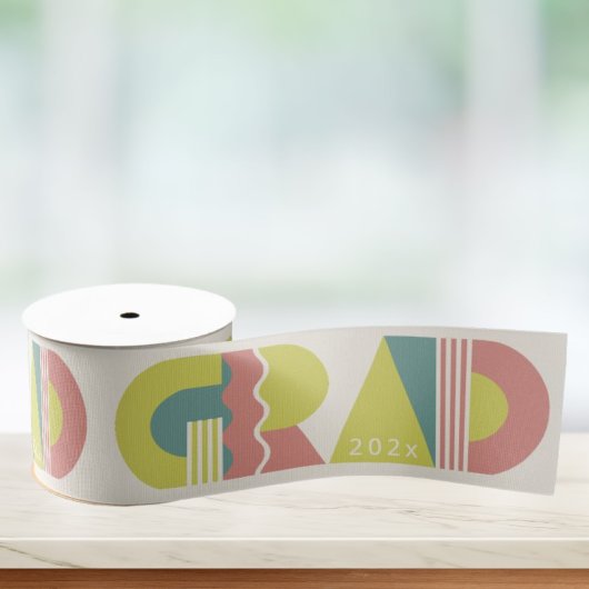 Afstudeerklas van 2026 retro grosgrain lint