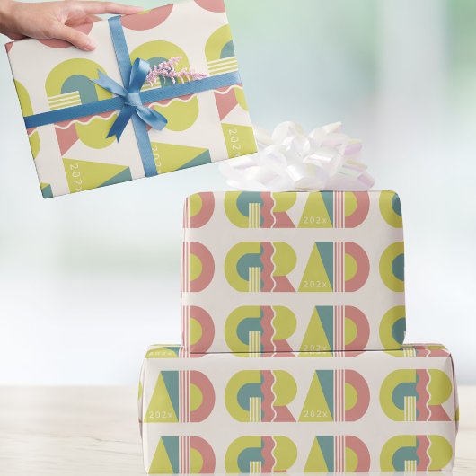 Afstudeerklas van 2026 retro inpakpapier