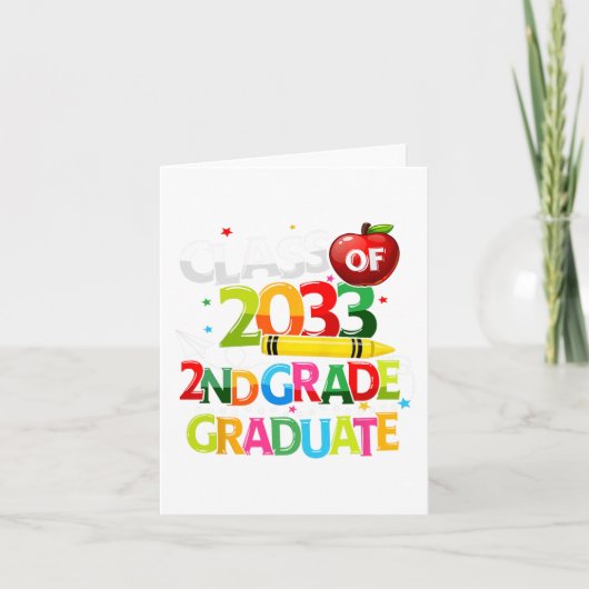 Afstudeerklas van 2033 laatste schooldag Jongen G Kaart (Voorkant)