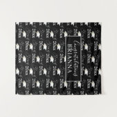 Afstudeerklas van Patroon Foto Rekwisiet Zwart Wit Wandkleed (Voorkant (horizontaal))