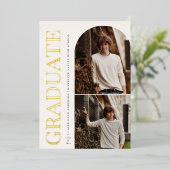 AFSTUDEERKOP Afstudeerfoto Folie Uitnodiging (Staand Voorkant)
