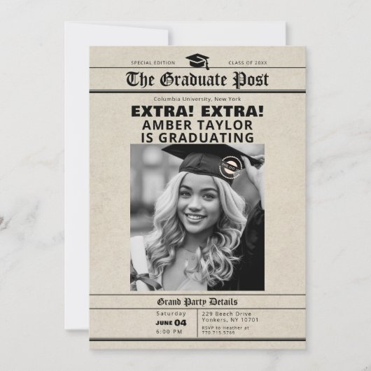 Afstudeerkrant “Extra Extra” Z&W Foto Kaart (Voorkant)