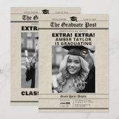 Afstudeerkrant “Extra Extra” Z&W Foto Kaart (Voorkant / Achterkant)