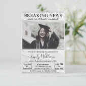 Afstudeerkrant Foto Uitnodiging (Staand voorkant)