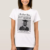 Afstudeerkrant T-shirt, trotse moeder afgestudeerd T-shirt (Voorkant)