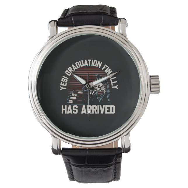 Afstudeerkunst | Afstuderen is eindelijk gearrivee Horloge (Voorkant)