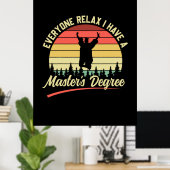Afstudeerkunst | Ik heb een masterdiploma Poster (Thuiskantoor)