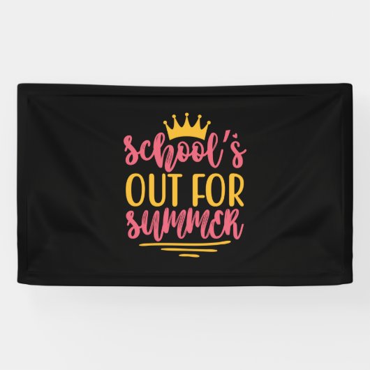 Afstudeerkunst | School Uit Voor De Zomer Spandoek (Horizontaal)