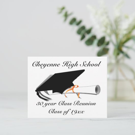 Afstudeerlak - Reunion op de middelbare school Aankondiging (Staand voorkant)