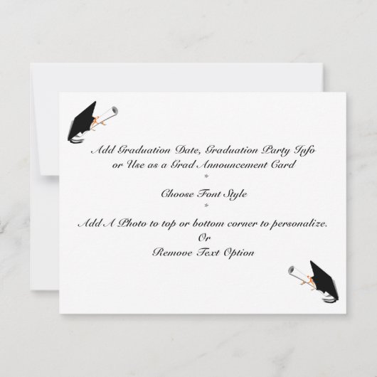 Afstudeerlak - Reunion op de middelbare school Aankondiging (Achterkant)