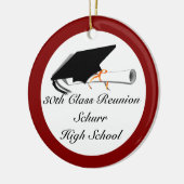 Afstudeerlampvoet met diploma - hogeschoolvakbond keramisch ornament (Links)