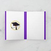 Afstudeerlampvoet met diploma — Paars Kaart (Binnen)