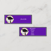 Afstudeerlampvoet met diploma — Paarse achtergrond Contactkaartje (Voorkant / Achterkant)