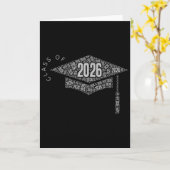 Afstudeermuts Klas Van 2026 Kaart (Gele Bloem)