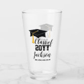 Afstudeermuts met Kwast Jaar van Afstuderen Glas (Achterkant)