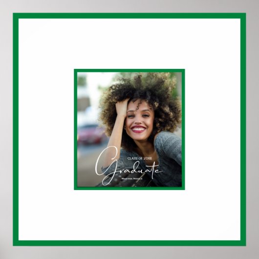 Afstudeeroverhandiging groene rand poster (Voorkant)