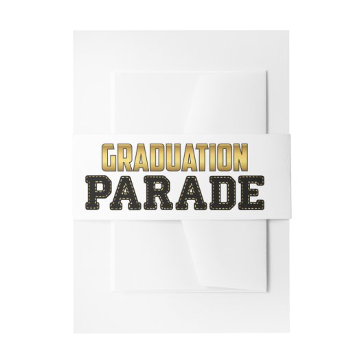 Afstudeerparade met autorit uitnodigingen wikkel (Voorkant Voorbeeld)