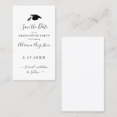 Afstudeerpartij De datum invoegen opslaan Visitekaartje (Voorkant / Achterkant)