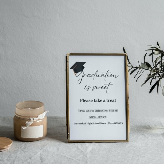 Afstudeerpartij is een zoete partij poster