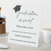 Afstudeerpartij is een zoete partij reclamebord met voetstuk (Insitu)