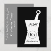 Afstudeerpartij voor apothekers (zwart) kaart (Voorkant / Achterkant)